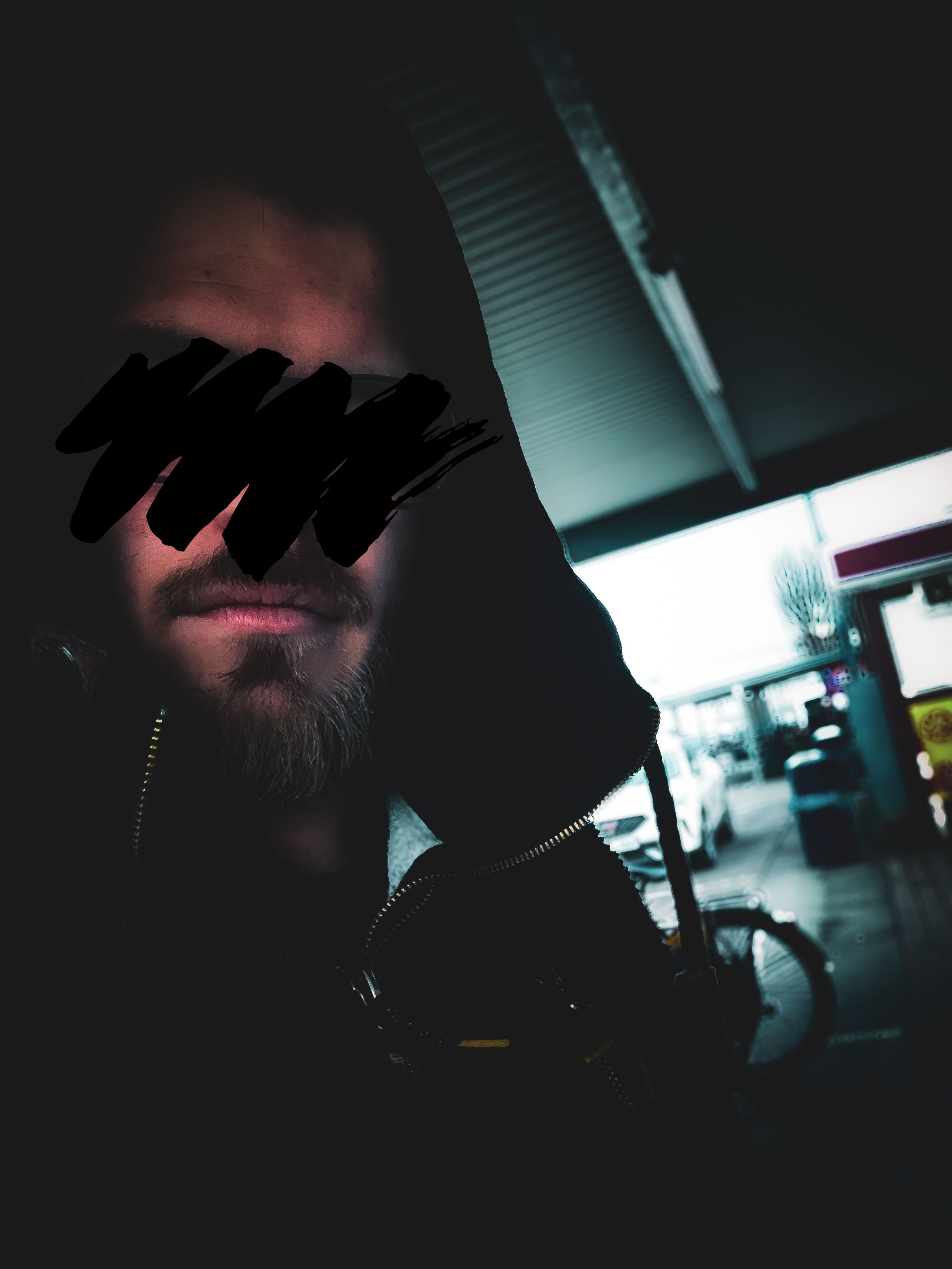 Verpixeltes Portrait von Chris Pascal Landwehr